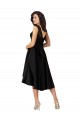 Satin & Lace Illusion Neck Midi Length Sleeveless High Low Bridesmaid Dress Southampton