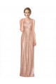 Rose Gold Sequin V-Neck Long Sleeveless Bridesmaid Dress / Evening Dress Southampton