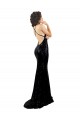 Open Back Sequin V-Neck Long Sleeveless Black Tie Evening Gown / Prom Dress / Bridesmaid Dress Southampton