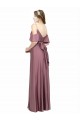 Low Back Silk like Satin Off the Shoulder Long Cold Shoulder Formal Evening Gown / Prom Dress / Bridesmaid Dress Southampton