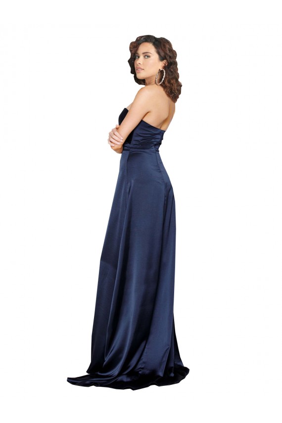 Low Back Silk like Satin Sweetheart Long Sleeveless Formal Evening Gown / Prom Dress / Bridesmaid Dress Southampton