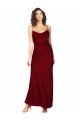 Low Back Silk like Satin Cowl Neck Long Sleeveless Black Tie Evening Gown / Prom Dress / Bridesmaid Dress Southampton