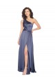 Dusk Silk like Satin One Shoulder Long Sleeveless Formal Evening Gown / Prom Dress / Bridesmaid Dress Southampton