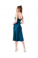 Low Back Silk like Satin V-Neck Midi Length Sleeveless Prom Dress / Bridesmaid Dress Southampton