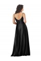 Low Back Silk like Satin V-Neck Long Sleeveless Formal Dress / Bridesmaid Dress Southampton