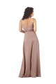 Silk like Satin V-Neck Long Sleeveless Formal Evening Gown / Bridesmaid Dress Southampton