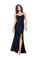 Silk like Satin Cowl Neck Long Sleeveless Black Tie Evening Gown / Prom Dress / Bridesmaid Dress Southampton