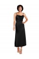 Silk like Satin Spaghetti Straps Tea Length Sleeveless Formal Evening Gown / Prom Dress / Bridesmaid Dress Southampton