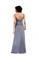 Black Silk like Satin V-Neck Long Sleeveless Formal Evening Gown / Prom Dress / Bridesmaid Dress Southampton
