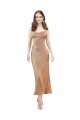 Open Back Rose Gold Silk like Satin Cowl Neck Midi Length Sleeveless Formal Evening Gown / Prom Dress / Bridesmaid Dress Southampton