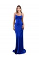 Open Back Royal Blue Silk like Satin Cowl Neck Long Sleeveless Formal Evening Gown / Prom Dress / Bridesmaid Dress Southampton
