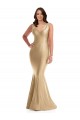 V-Back Silk like Satin V-Neck Long Sleeveless Formal Plus Size Evening Gown / Prom Dress / Bridesmaid Dress Southampton