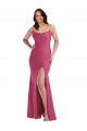 Tie Back Silk like Satin Spaghetti Straps Long Sleeveless Formal Plus Size Evening Gown / Prom Dress / Bridesmaid Dress Southampton