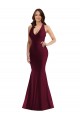 Open Back Silk like Satin V-Neck Long Sleeveless Formal Plus Size Evening Gown / Prom Dress / Bridesmaid Dress Southampton