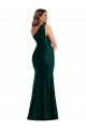 Ever Green Silk like Satin One Shoulder Long Sleeveless Formal Plus Size Evening Gown / Prom Dress / Bridesmaid Dress Southampton