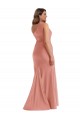 Silk like Satin One Shoulder Long Sleeveless Black Tie Plus Size Evening Gown / Prom Dress / Bridesmaid Dress Southampton