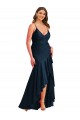 Silk like Satin Spaghetti Straps Long Sleeveless High Low Plus Size Evening Gown / Prom Dress / Bridesmaid Dress Southampton