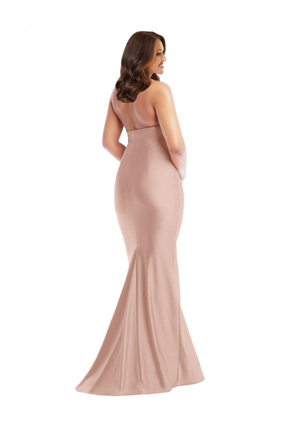 Open Back Silk like Satin Halter Neck Long Sleeveless Formal Plus Size Evening Gown / Prom Dress / Bridesmaid Dress Southampton