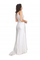 Silk like Satin One Shoulder Long Sleeveless Wedding Dress Southampton