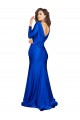 V-Back Silk like Satin V-Neck Long Long Sleeves Formal Evening Gown / Prom Dress / Bridesmaid Dress Southampton