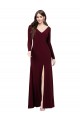 V-Back Spandex V-Neck Long Long Sleeves Prom Dress / Bridesmaid Dress Southampton