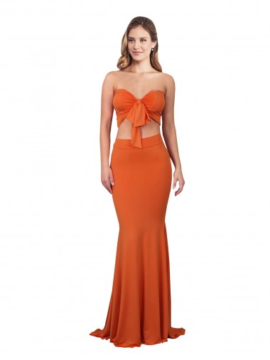 Spandex Strapless Long Sleeveless Formal Evening Gown / Prom Dress / Bridesmaid Dress Southampton