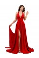 Open Back Red Spandex Halter Neck Long Sleeveless Formal Evening Gown / Prom Dress / Bridesmaid Dress Southampton