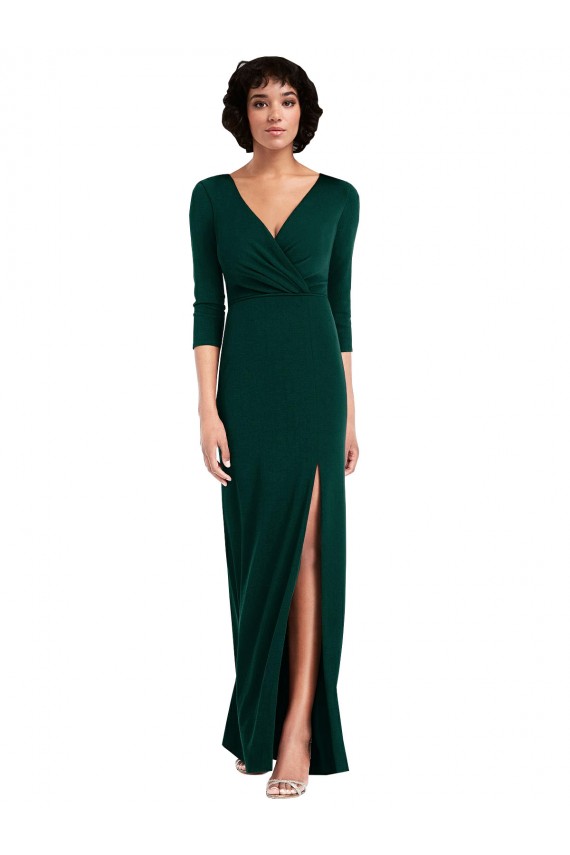 V-Back Spandex V-Neck Long Long Sleeves Formal Evening Gown / Prom Dress / Bridesmaid Dress Southampton