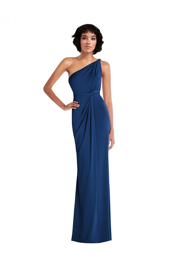 Spandex One Shoulder Long Sleeveless Semi Formal Evening Dress / Prom Dress / Bridesmaid Dress Southampton