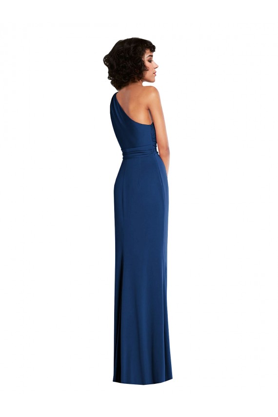 Spandex One Shoulder Long Sleeveless Semi Formal Evening Dress / Prom Dress / Bridesmaid Dress Southampton