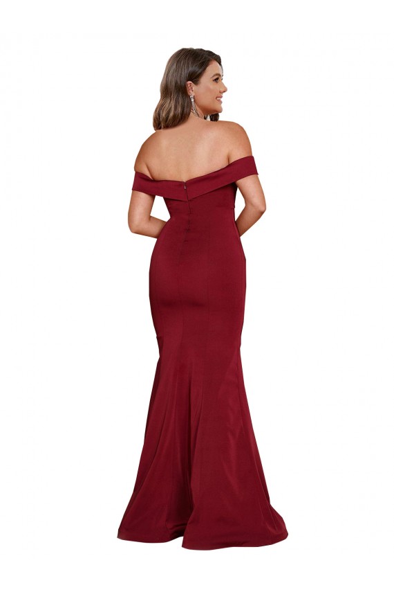 Spandex Off the Shoulder Long Sleeveless Formal Plus Size Evening Gown / Prom Dress / Bridesmaid Dress Southampton