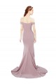 Stretch Crepe Off the Shoulder Sweep Train Sleeveless Bridesmaid Dress / Evening Dress Southampton