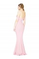 Low Back Pink Stretch Crepe Strapless Long Sleeveless Formal Evening Gown / Prom Dress / Bridesmaid Dress Southampton