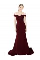 V-Back Stretch Crepe & Lace Off the Shoulder Sweep Train Sleeveless Formal Evening Gown / Prom Dress / Bridesmaid Dress Southampton