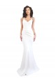 Low Back Stretch Crepe Spaghetti Straps Long Sleeveless Black Tie Evening Gown / Prom Dress / Bridesmaid Dress Southampton