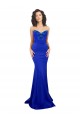 Low Back Royal Blue Stretch Crepe Sweetheart Long Sleeveless Formal Evening Gown / Prom Dress / Bridesmaid Dress Southampton