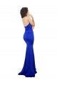 Low Back Royal Blue Stretch Crepe Sweetheart Long Sleeveless Formal Evening Gown / Prom Dress / Bridesmaid Dress Southampton