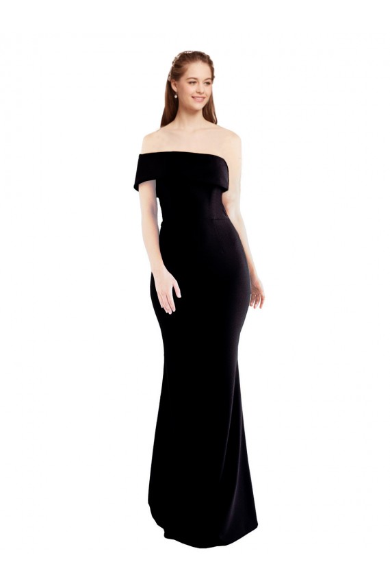 Keyhole Back Stretch Crepe One Shoulder Long Sleeveless Formal Evening Gown / Prom Dress / Bridesmaid Dress Southampton