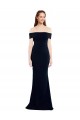Keyhole Back Stretch Crepe Off the Shoulder Long Sleeveless Formal Dress / Bridesmaid Dress Southampton