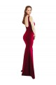 Burgundy Stretch Crepe Square Neck Long Sleeveless Formal Evening Gown / Prom Dress / Bridesmaid Dress Southampton
