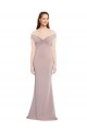 Keyhole Back Stretch Crepe Off the Shoulder Long Sleeveless Formal Evening Gown / Prom Dress / Bridesmaid Dress Southampton