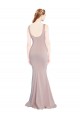 Stretch Crepe Scoop Neck Long Cap Sleeves Formal Evening Gown / Prom Dress / Bridesmaid Dress Southampton