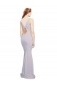 Keyhole Back Stretch Crepe V-Neck Long Sleeveless Formal Evening Gown / Prom Dress / Bridesmaid Dress Southampton