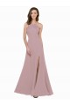 Keyhole Back Stretch Crepe Jewel Neck Long Sleeveless Prom Dress / Bridesmaid Dress Southampton