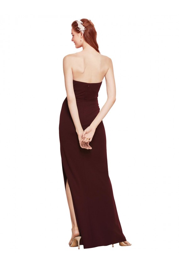 Stretch Crepe Strapless Long Sleeveless Formal Evening Gown / Prom Dress / Bridesmaid Dress Southampton