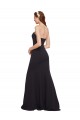 Low Back Dark Navy Stretch Crepe Strapless Long Sleeveless Formal Evening Gown / Prom Dress / Bridesmaid Dress Southampton