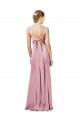 Low Back Black Stretch Crepe Spaghetti Straps Long Sleeveless Formal Evening Gown / Prom Dress / Bridesmaid Dress Southampton