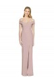 Open Back Stretch Crepe Off the Shoulder Long Sleeveless Semi Formal Evening Dress / Prom Dress / Bridesmaid Dress Southampton