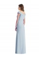 Stretch Crepe Off the Shoulder Long Sleeveless Black Tie Evening Gown / Bridesmaid Dress Southampton