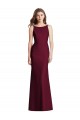 Open Back Stretch Crepe Bateau Neck Long Sleeveless Semi Formal Evening Dress / Bridesmaid Dress Southampton